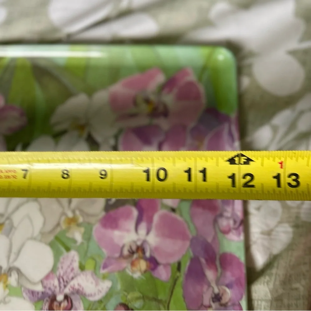 VTG Dainty Tropical Flower Floral Melamine Decorative Tray Cottagecore Decor - Picture 5 of 6